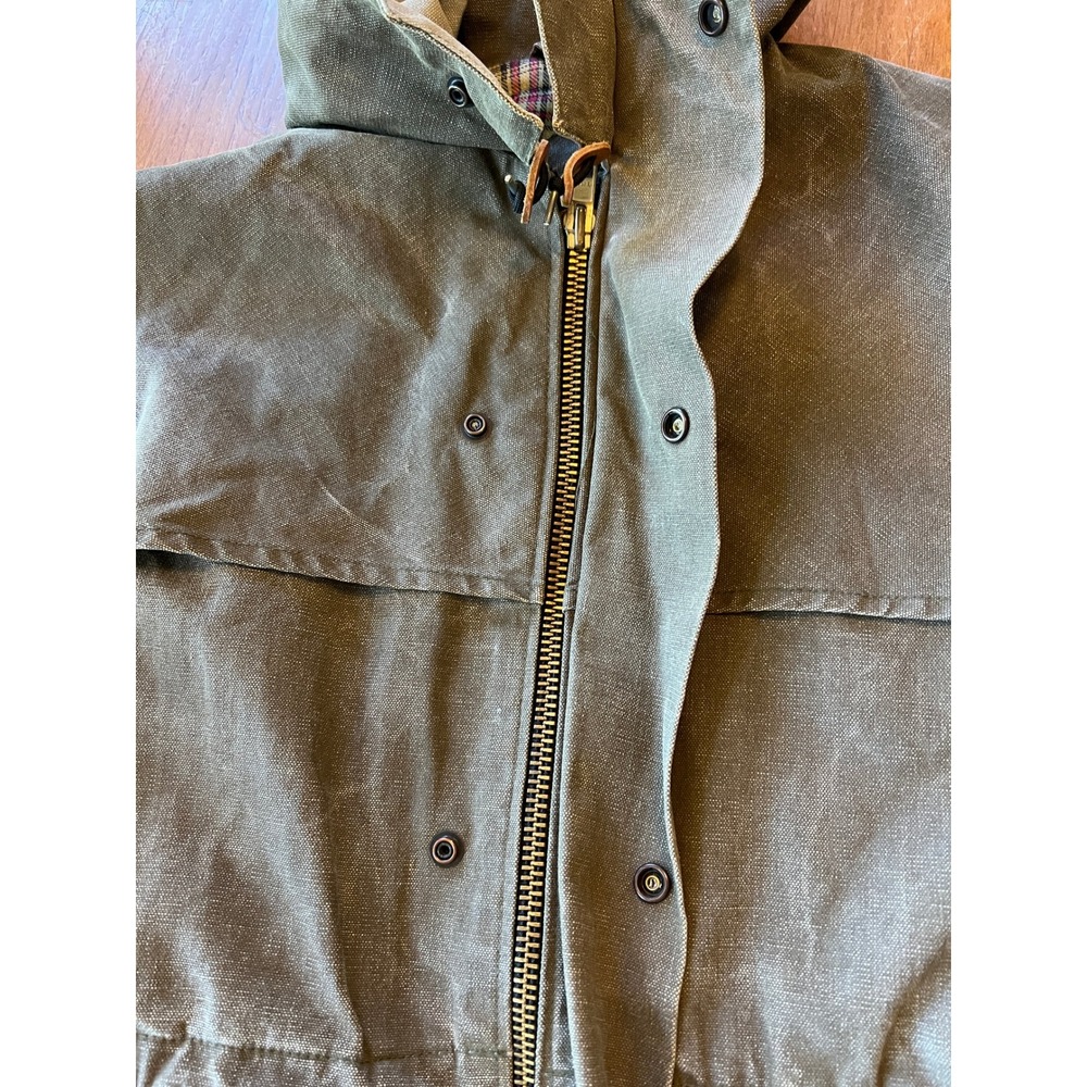 Outback Trading Co Swagman Oilskin Jacket Olive Green Waxed Cotton Drover S 2102 - Picture 5 of 8